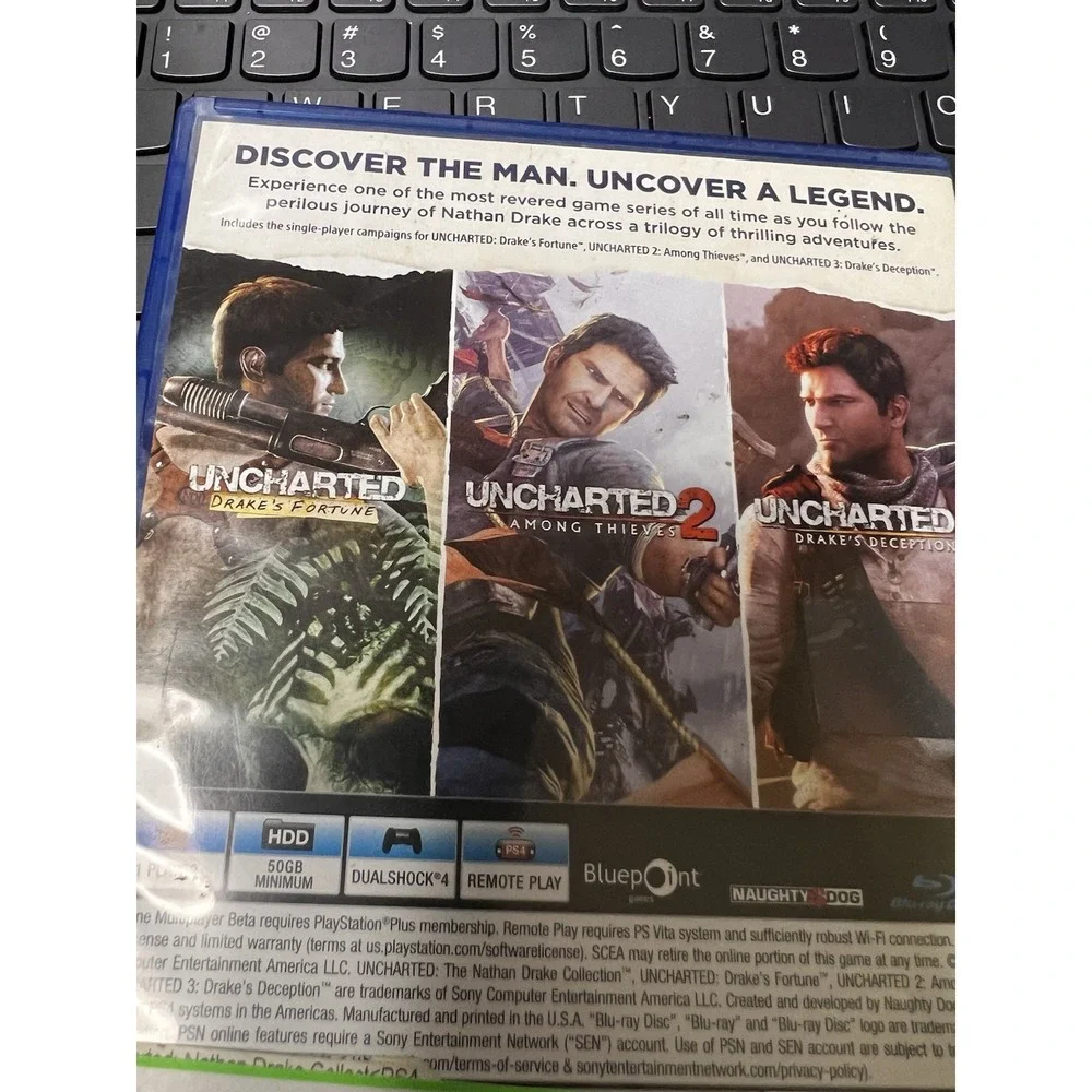 Uncharted The Nathan‎ Drake Collection Sony PlayStation 4 PS4 Remastered Trilogy